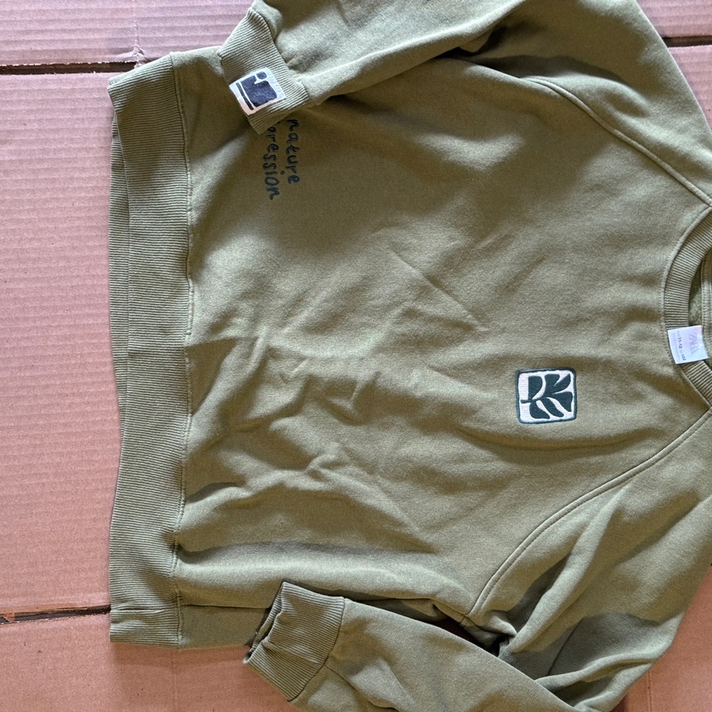 Zara Khaki Green Knit Sweater